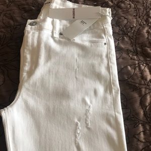 Hudson White Skinny Jeans